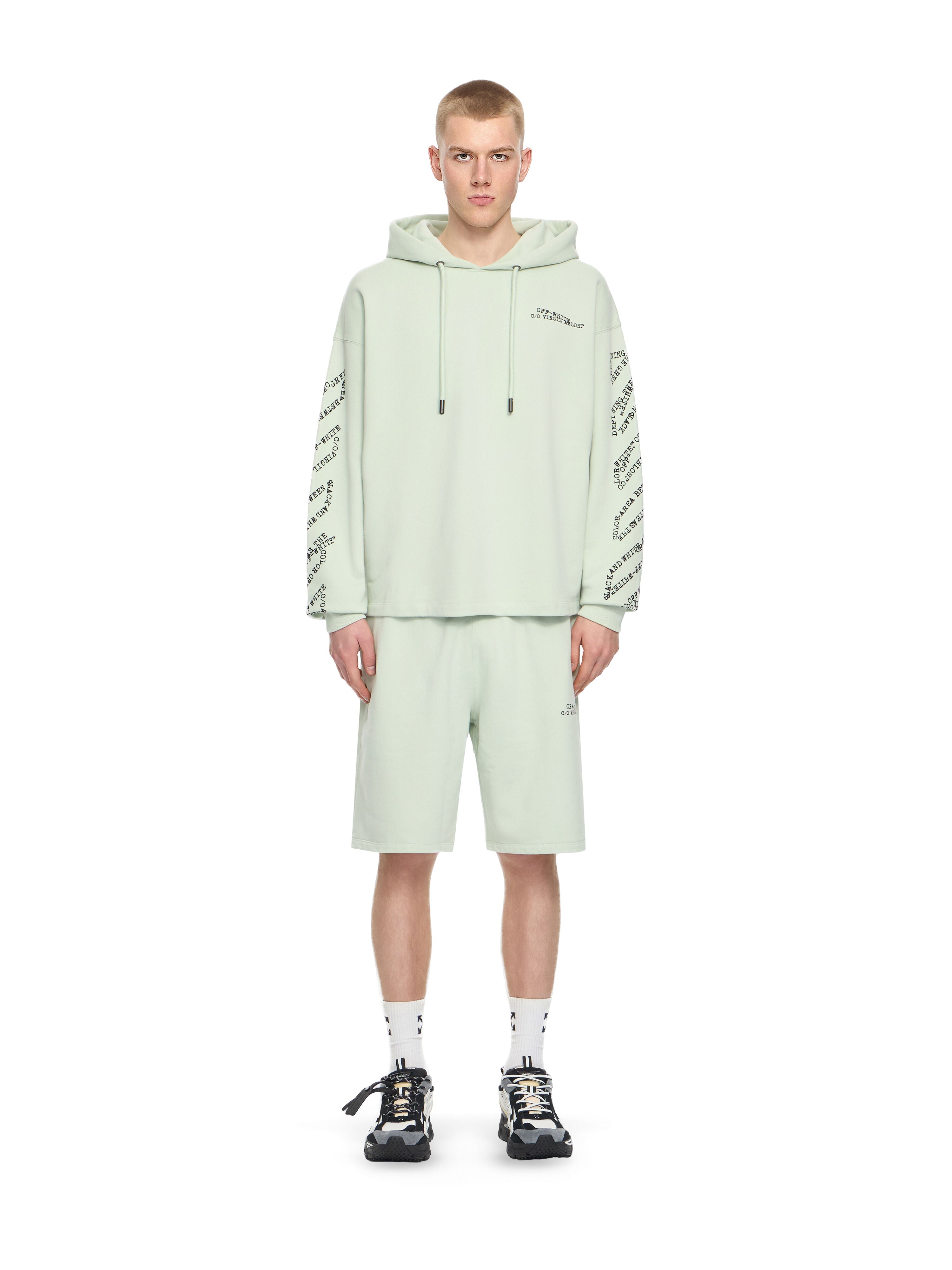 Type Arrow Diagonal Loose Hoodie