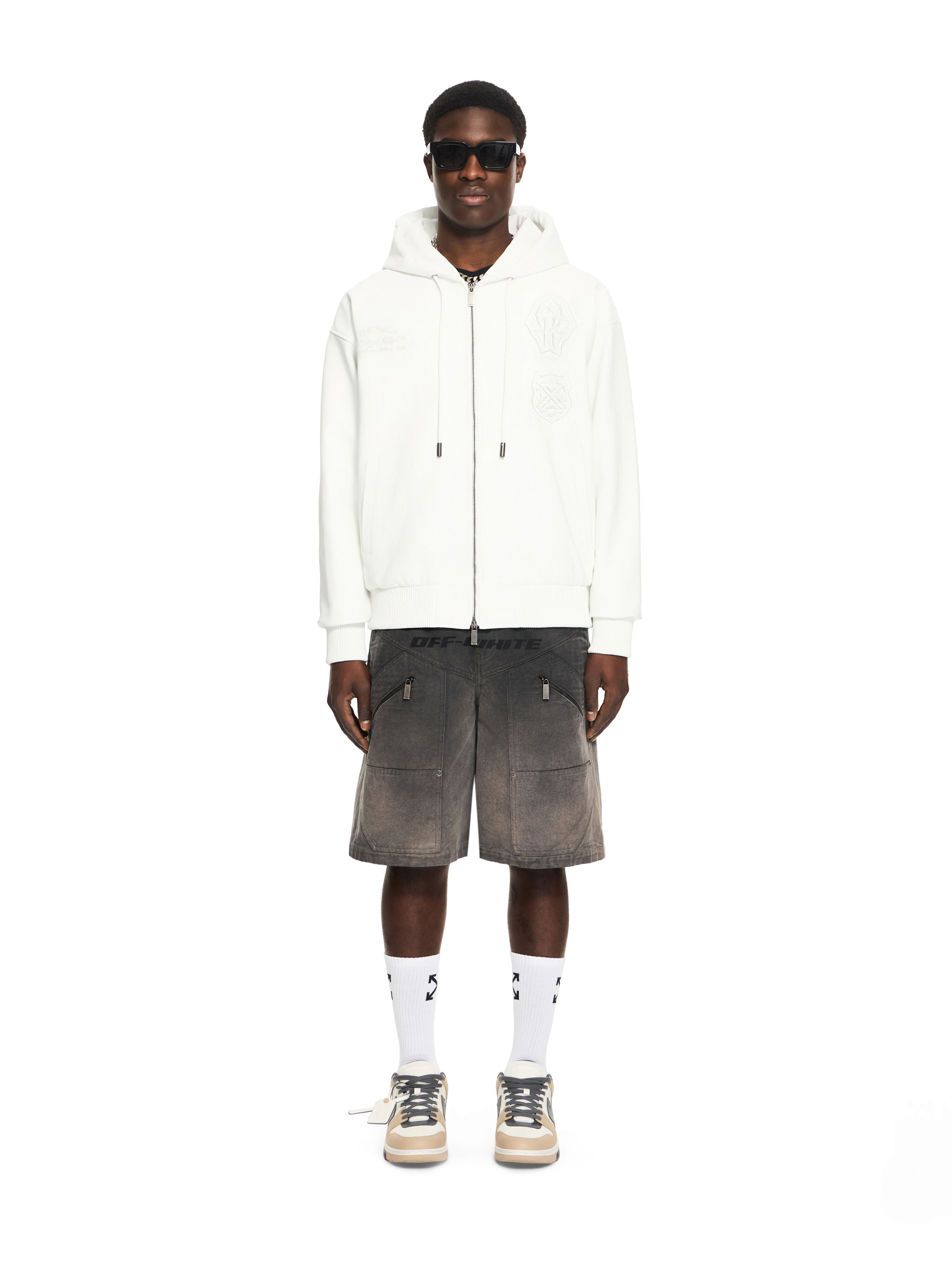 Royal Team Embroidery Zip Hoodie